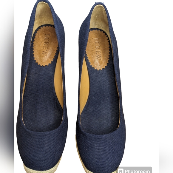J. Crew Shoes - J crew women's canvas  espadrilles Wedge shoes size 7.5